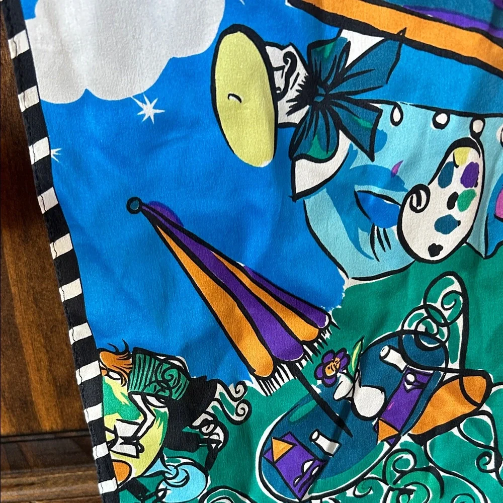 Oscar de la Renta Studio Multicolor Scarf *****has flaws***** Vintage - Picture 7 of 15